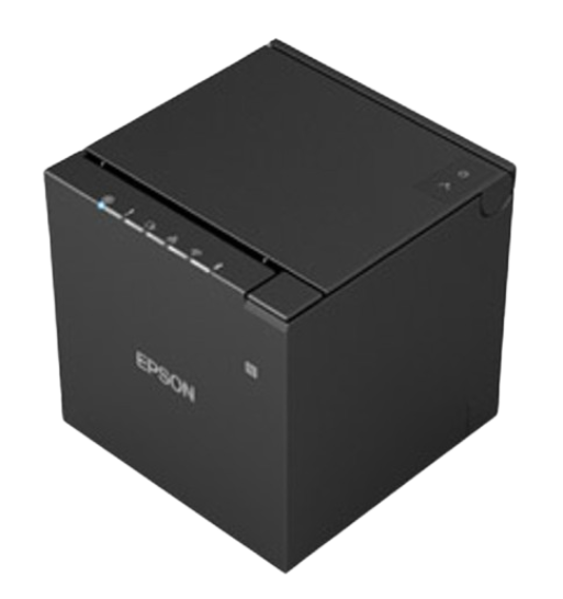 EPSON TM-M30III Black Receipt Printer with Built-In USB, Ethernet, Bluetooth & Wi-Fi. Power Supply & Cable Included