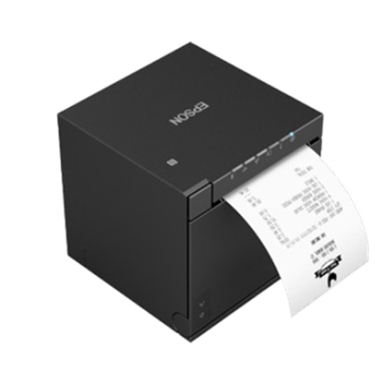 EPSON TM-M30III Black Receipt Printer with Built-In USB, Ethernet, Bluetooth & Wi-Fi. Power Supply & Cable Included