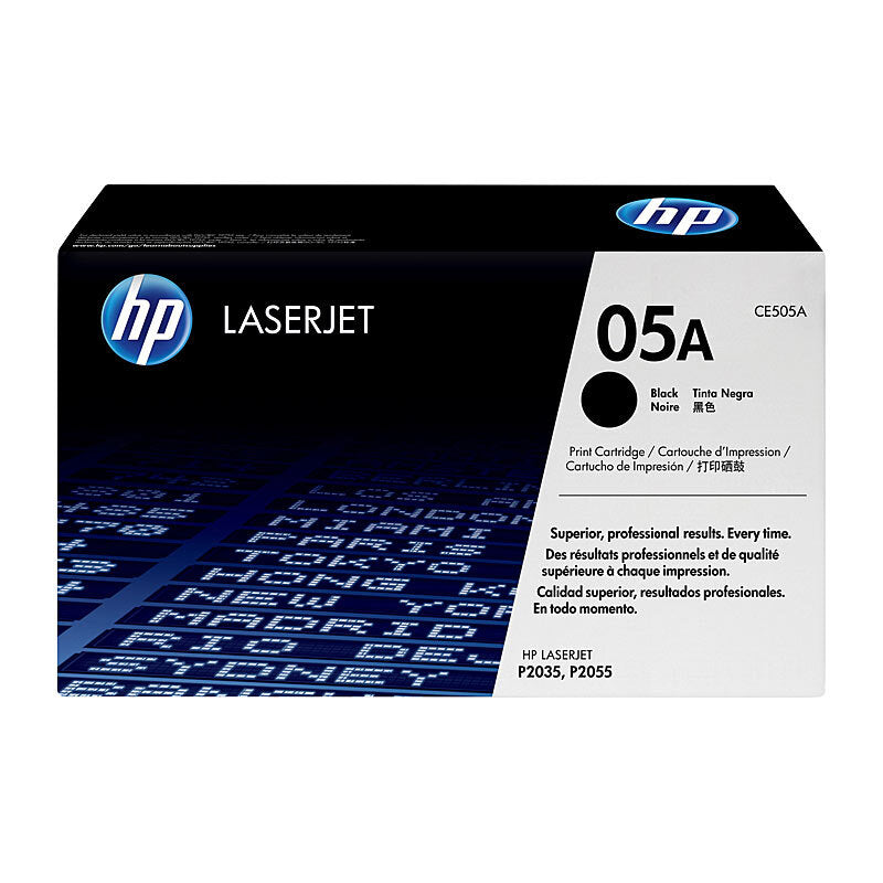 HP 05A CE505A — black toner retail box, front view