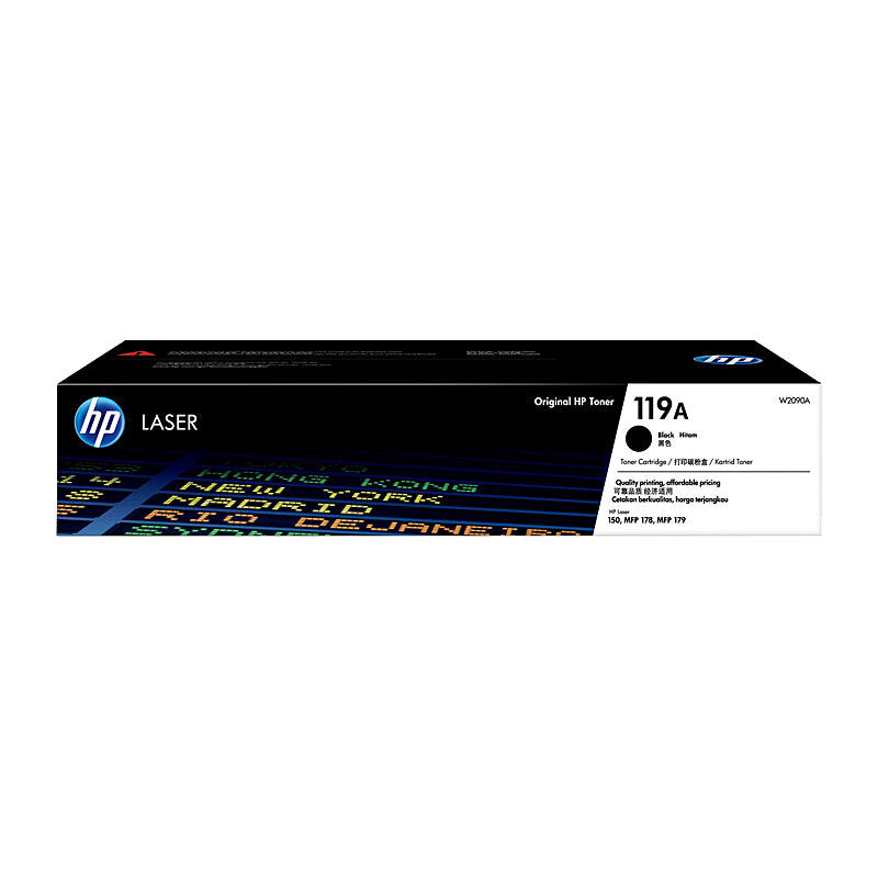 HP 119A W2090A — black toner retail packaging