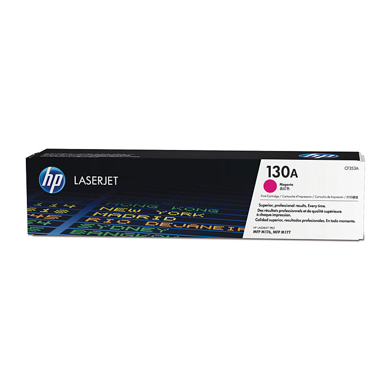 HP 130A CF353A — magenta toner retail box, front view