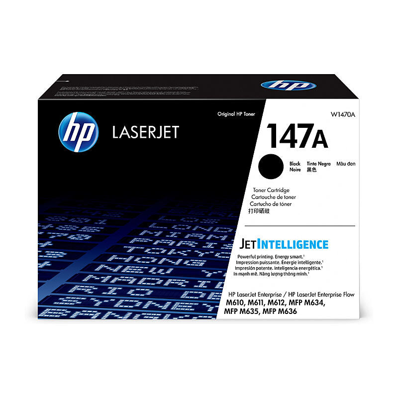 HP 147A W1470A — black toner retail box, front view