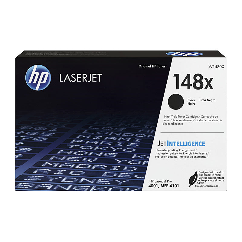 HP 148X W1480X — black toner retail packaging