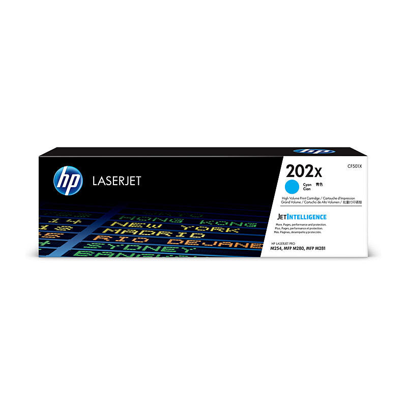 HP 202X Cyan High-Yield Toner Cartridge
