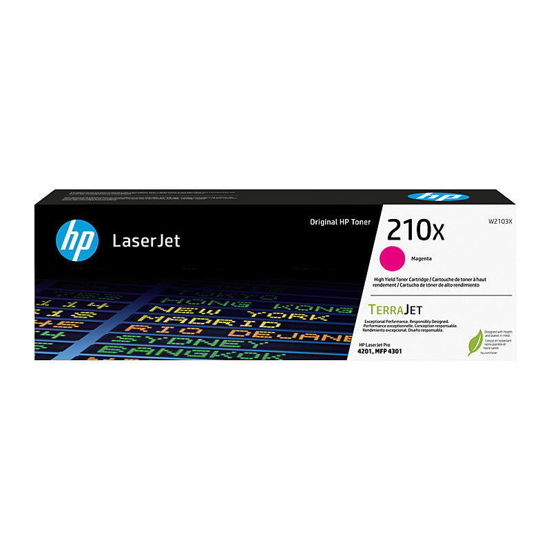 HP 210X W2103X — magenta toner retail packaging