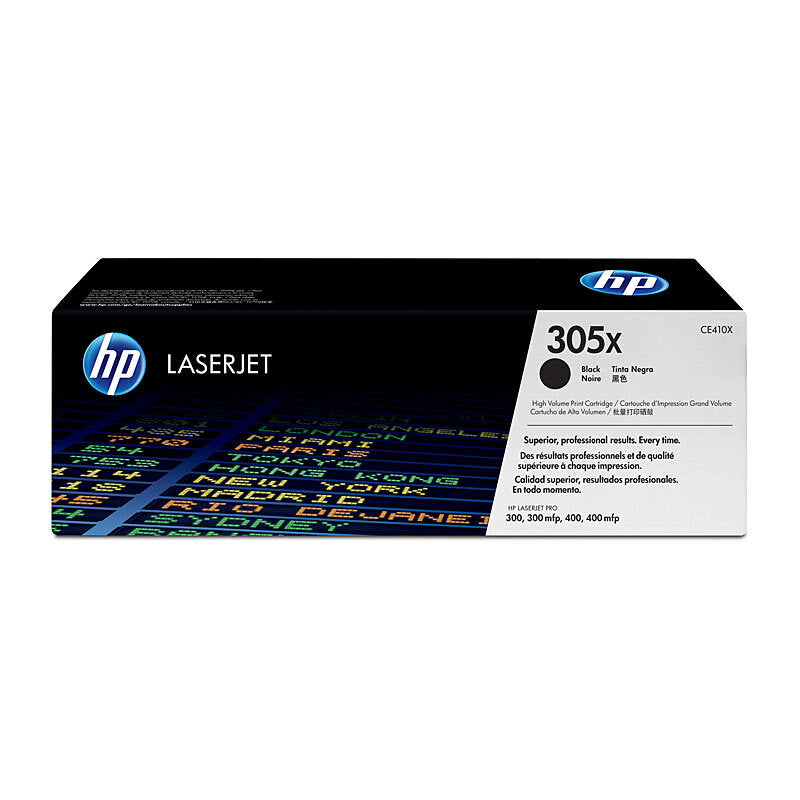 HP 305X CE410X — black toner retail packaging