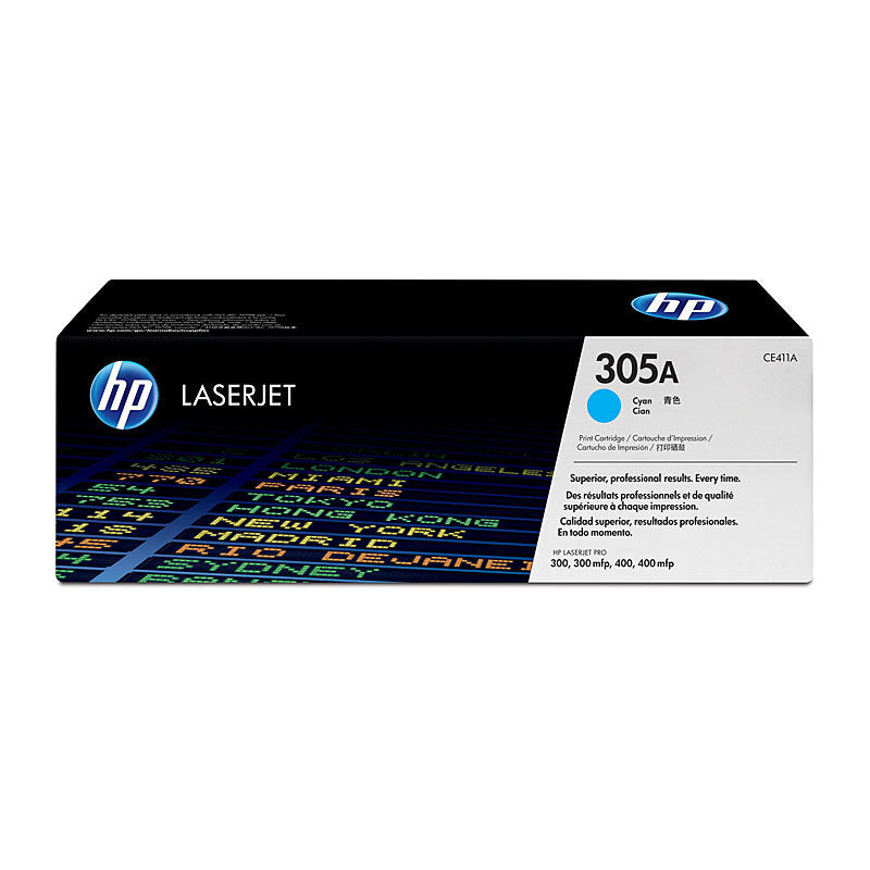 HP 305A CE411A — cyan toner retail packaging