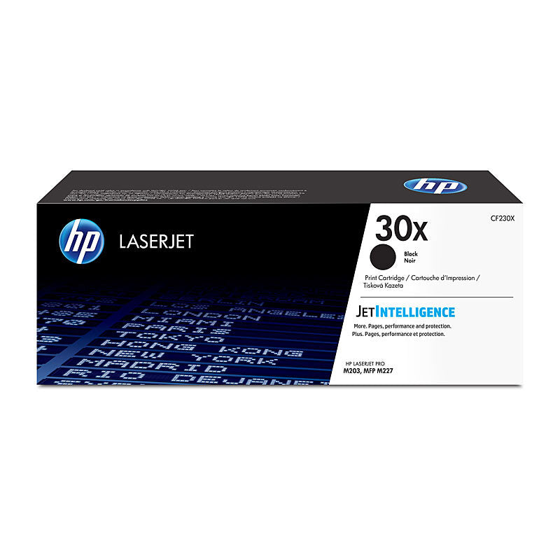 HP 30X CF230X — black toner retail packaging