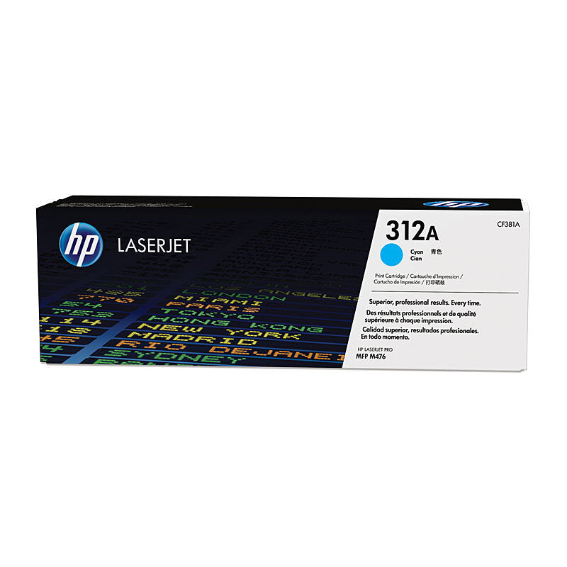 HP 312A CF381A — cyan toner retail packaging