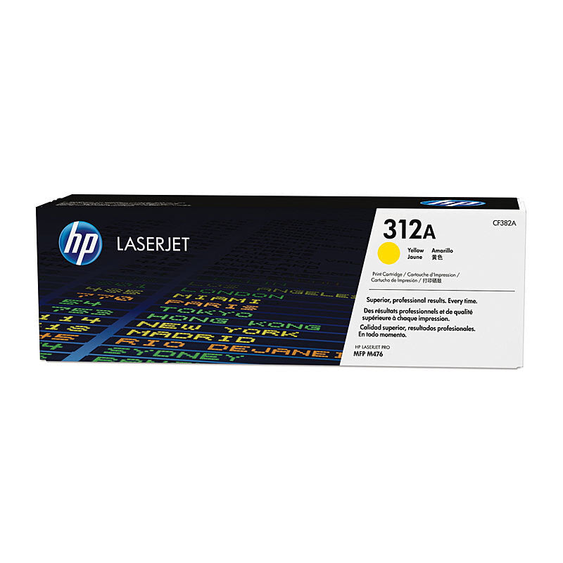 HP 312A CF382A — yellow toner retail packaging