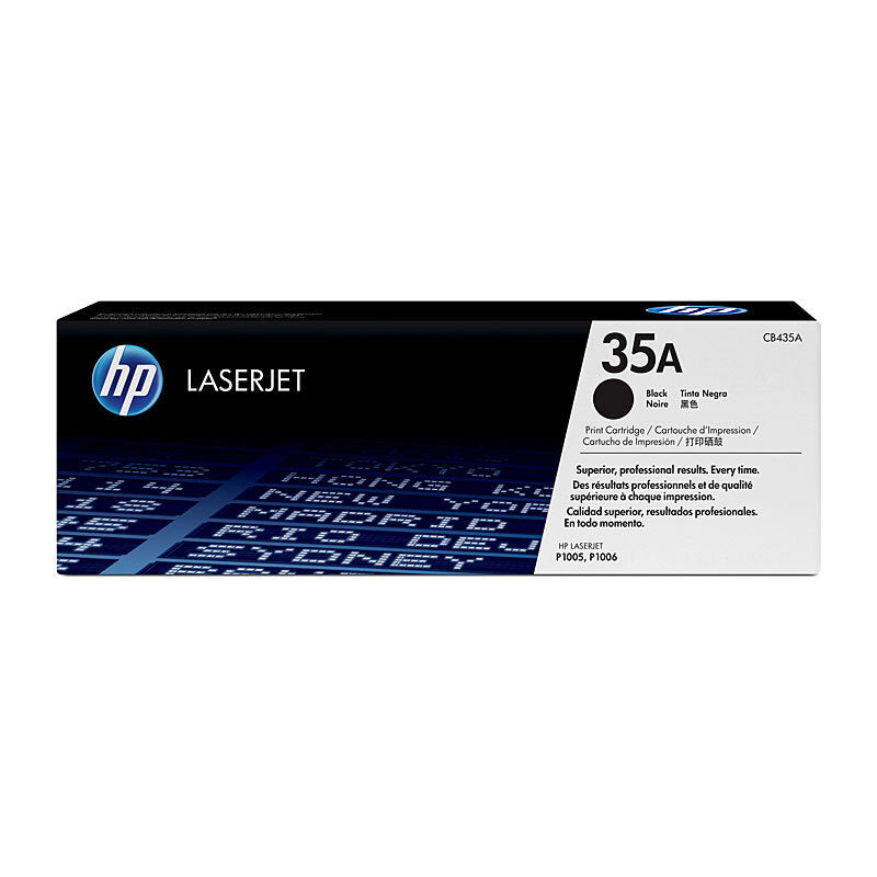 HP 35A CB435A — black toner retail packaging
