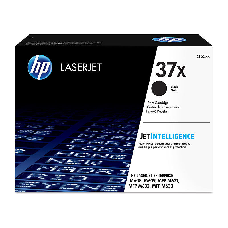 HP 37X CF237X — black toner retail packaging