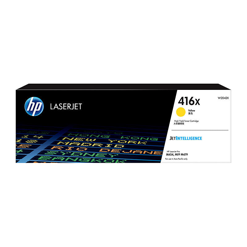 HP 416X W2042X — yellow toner retail packaging