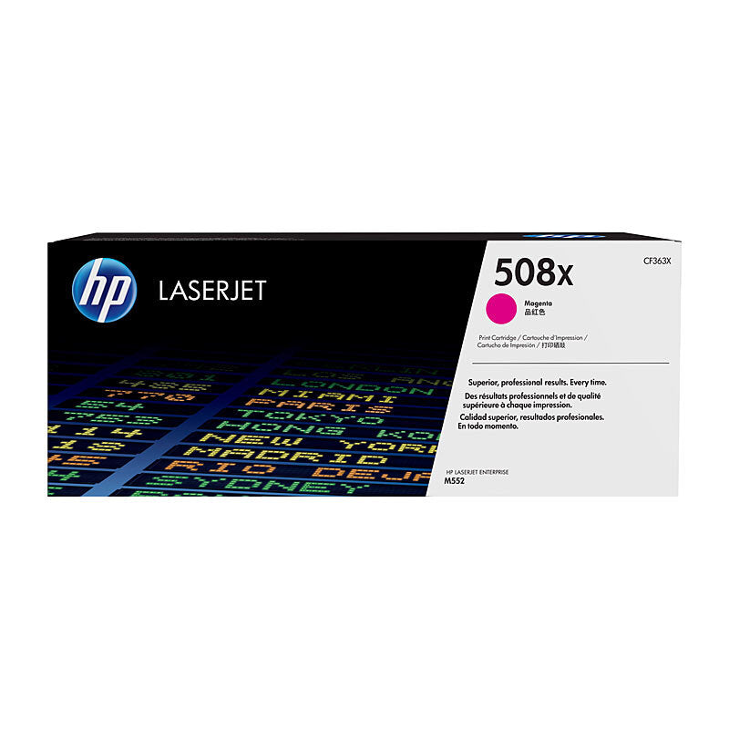 HP 508X CF363X — magenta toner retail packaging