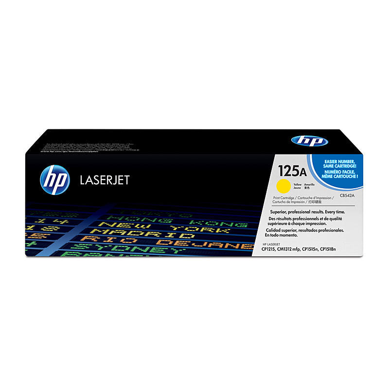 HP 125A CB542A — yellow toner retail packaging