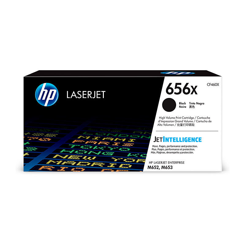HP 656X CF460X — black toner retail packaging
