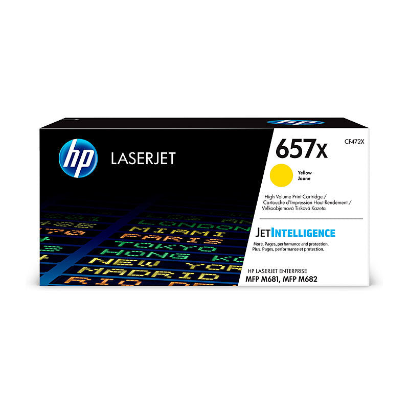 HP 657X CF472X — yellow toner retail packaging