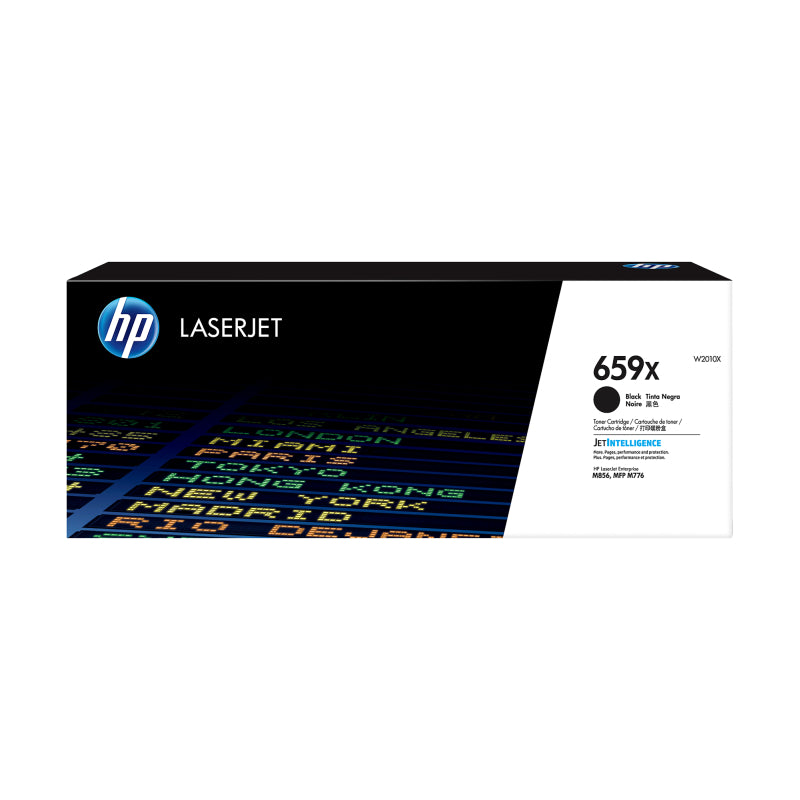 HP 659X W2010X — black toner retail packaging