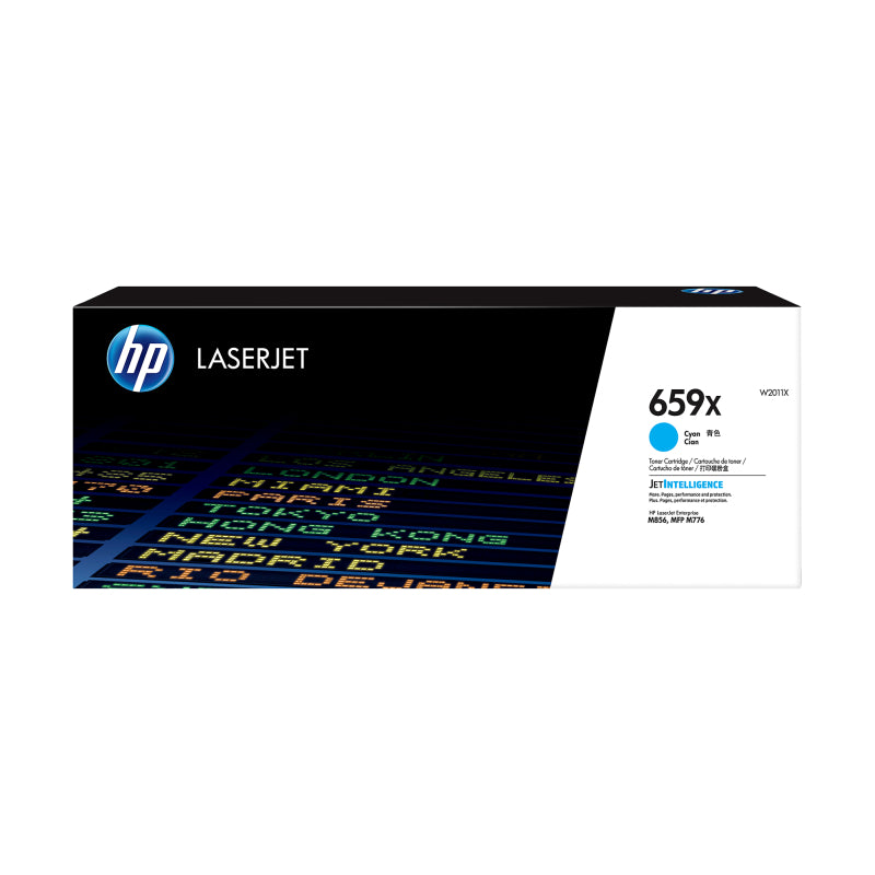 HP 659X W2011X — cyan toner retail packaging