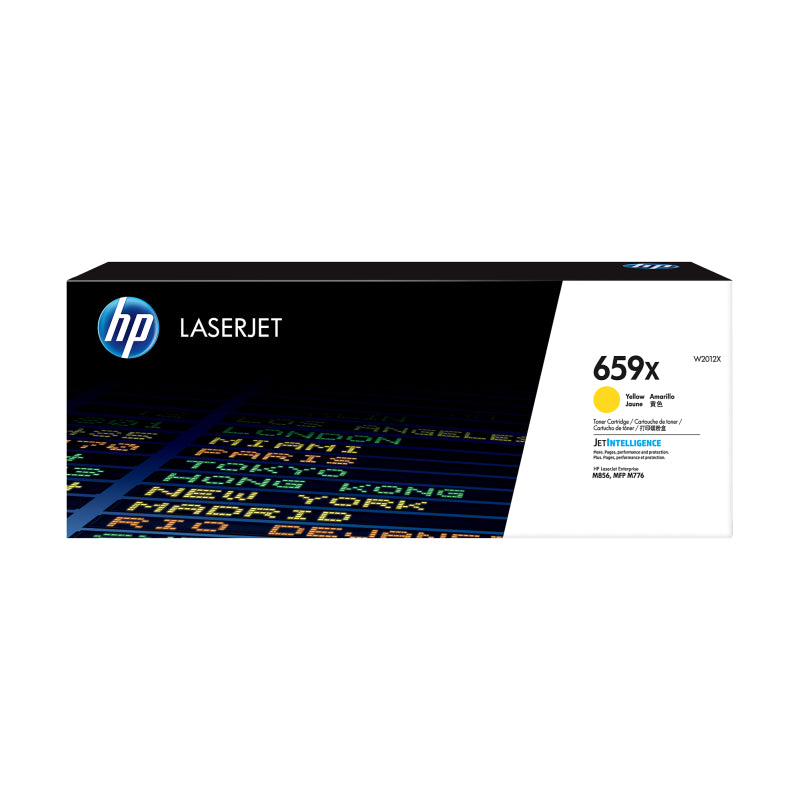 HP 659X W2012X — yellow toner retail packaging