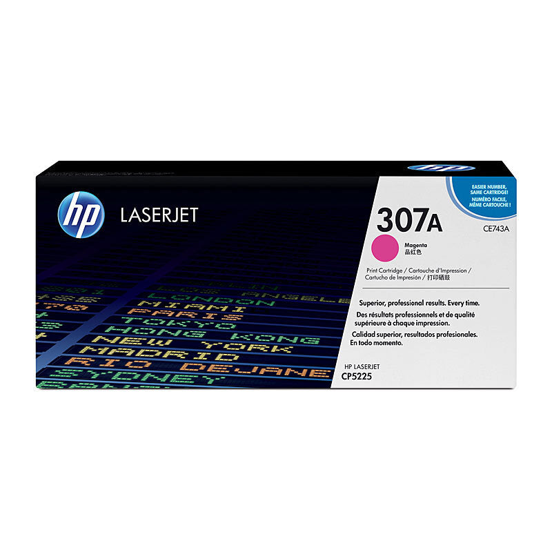 HP 307A CE743A — magenta toner retail packaging