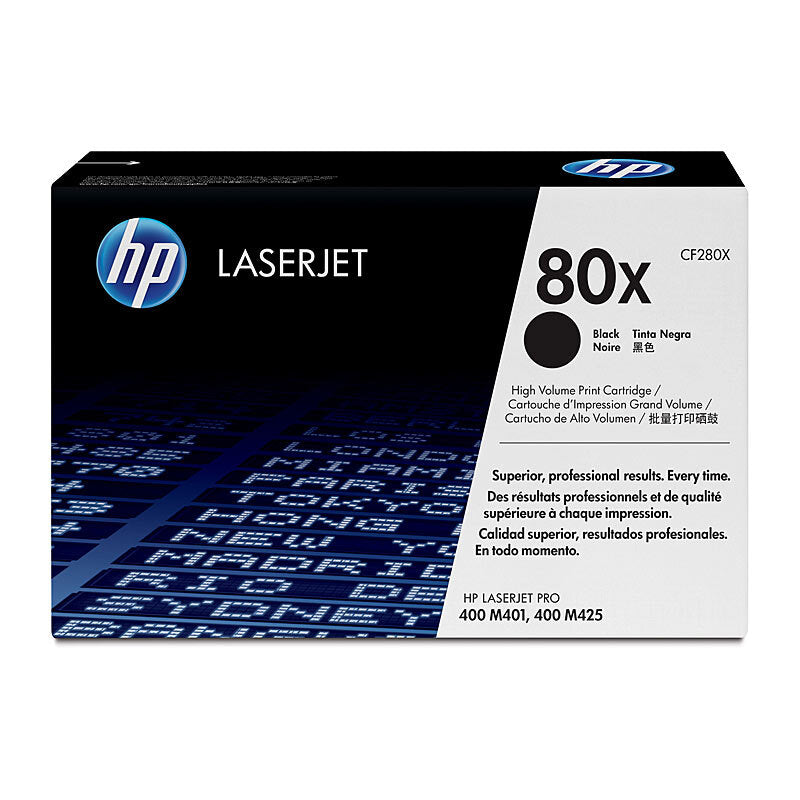 HP 80X CF280X — black toner retail packaging