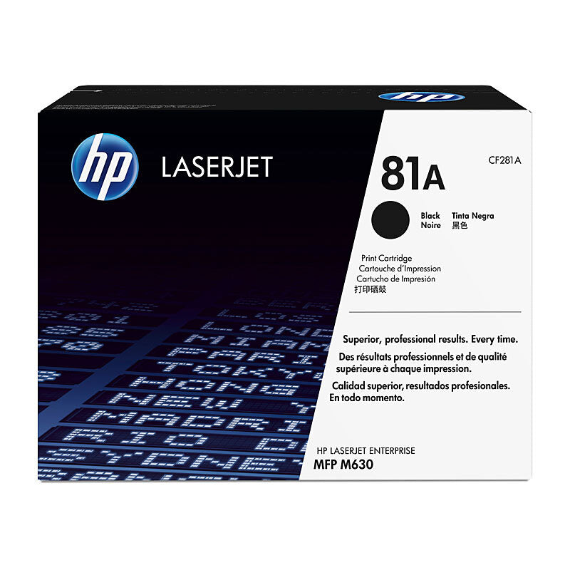 HP 81A CF281A — black toner retail packaging