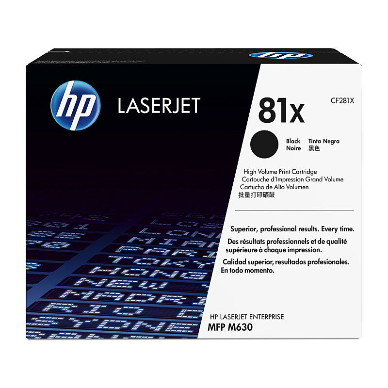 HP 81X CF281X — black toner retail packaging