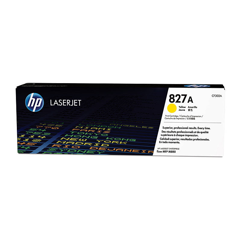 HP 827A CF302A — yellow toner retail packaging