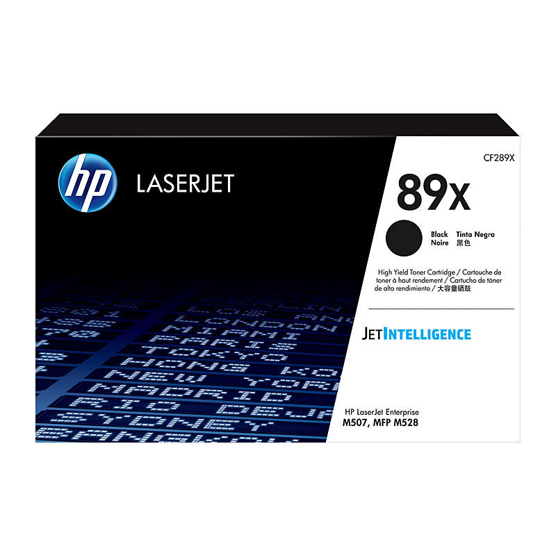HP 89X CF289X — black toner retail packaging