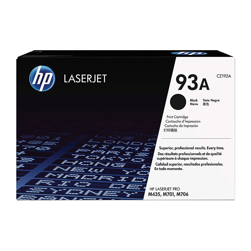 HP 93A CZ192A — black toner retail packaging