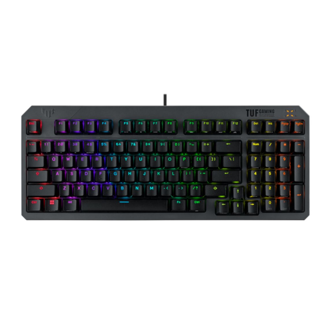 ASUS TUF Gaming K3 Gen II Optical-Mechanical RGB Keyboard — Top View
