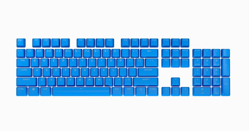 Corsair Pbt Double Shot Pro Keycaps Elgato Blue Keyboard