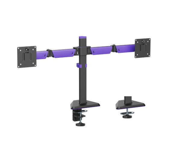 Brateck LDT89-C024 Amethyst Articulating Gaming Dual Monitor Arm — Matte Black