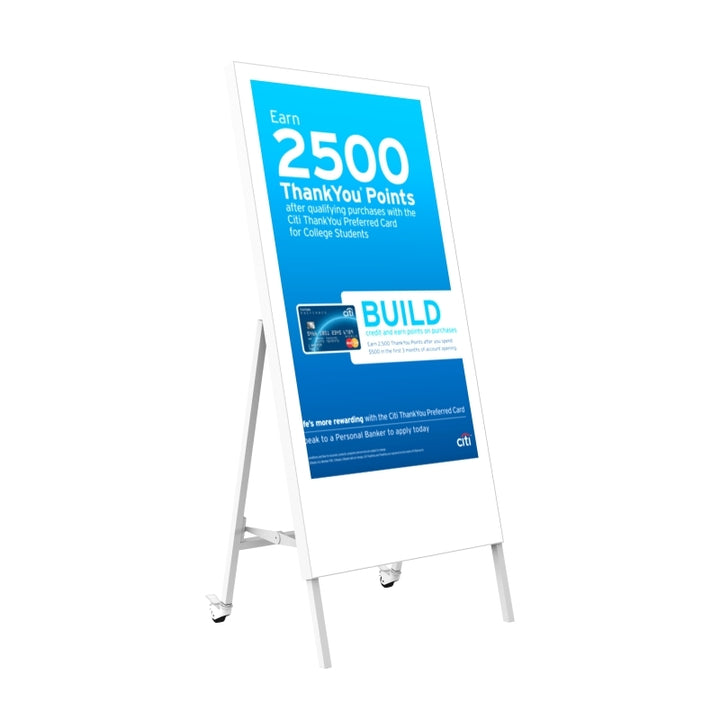 Mitsumaru 43" Mobile A-Frame Digital Signage | Indoor Advertising Display