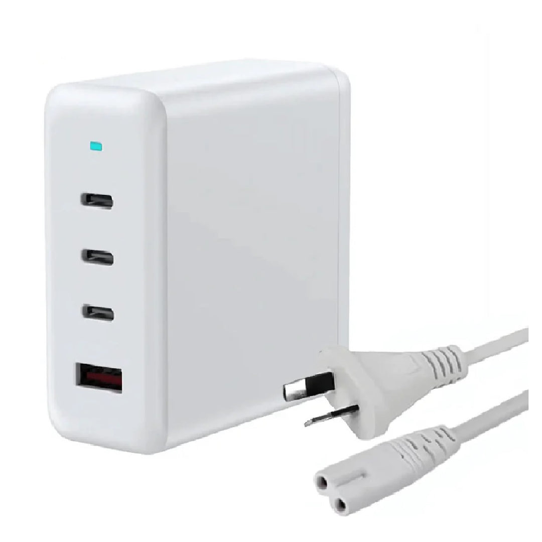 USP 100W Four-Port USB-C PD GaN Wall Charger — White