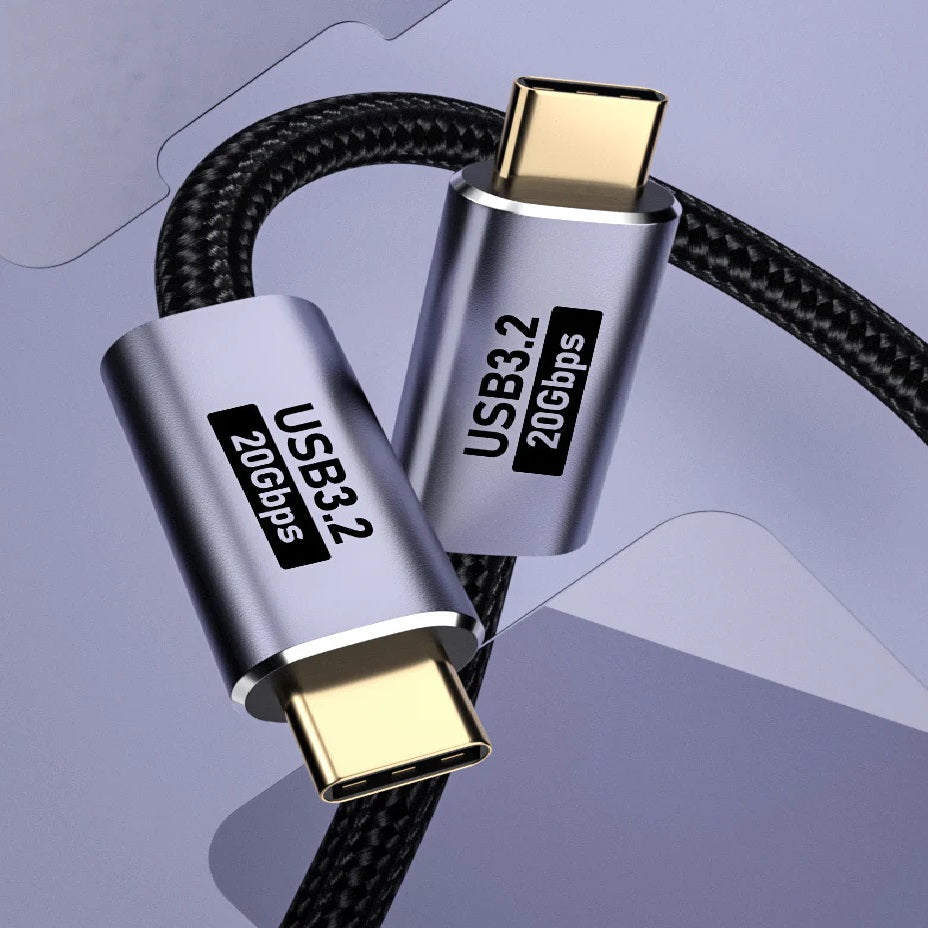 USP BoostUp Cafule Braided USB-C to USB-C 3.2 Gen2 Cable 1.5m — Black