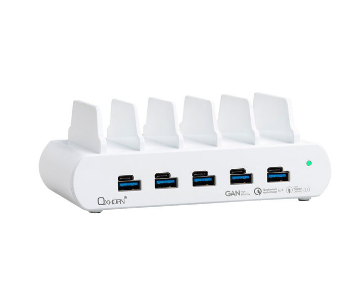 PD 150W 5 Port (5A+5C) Charging Dock with build-in rack