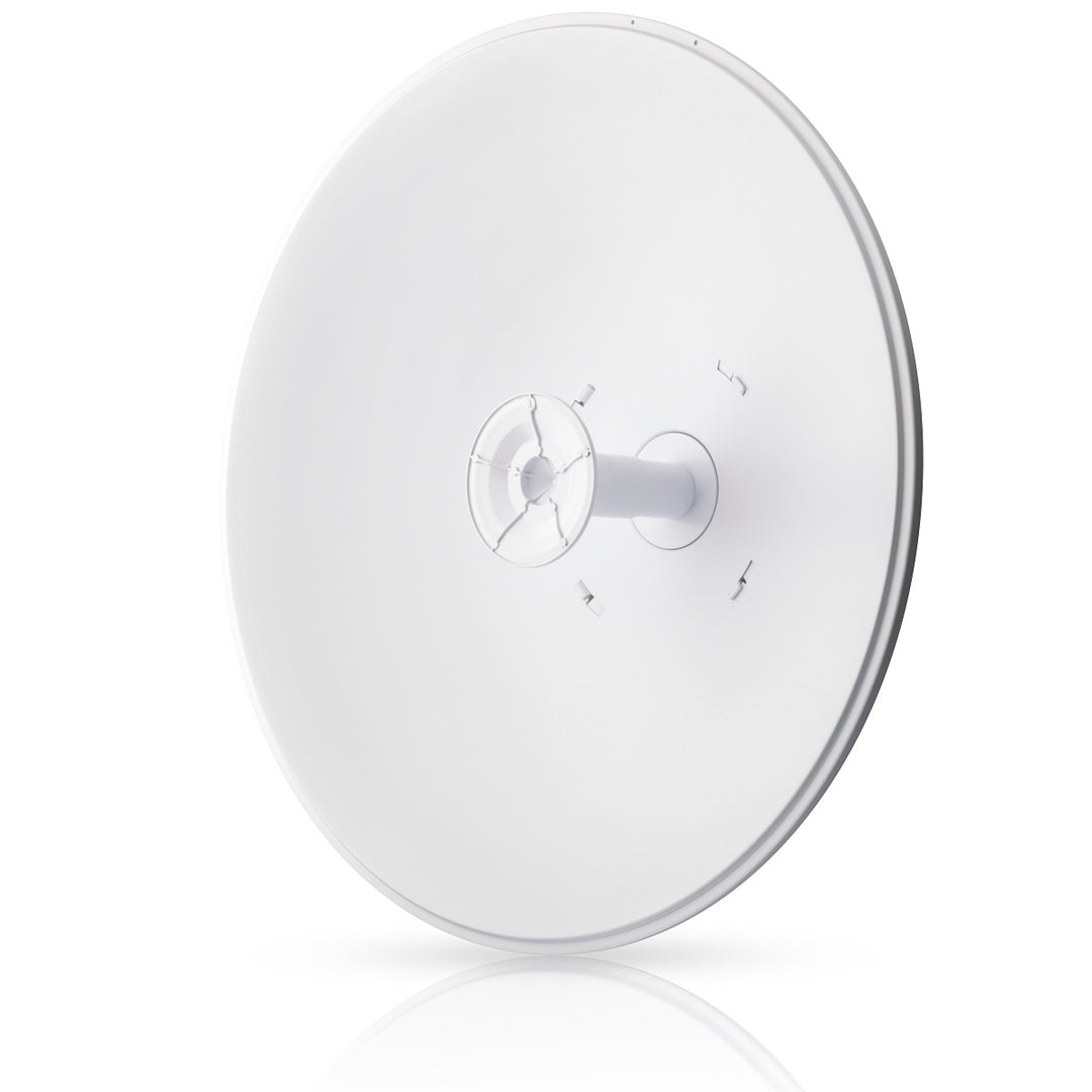 White satellite dish on a white background