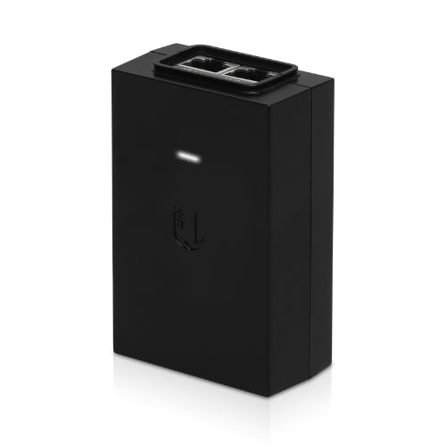 Black electronic device with USB ports on a white background