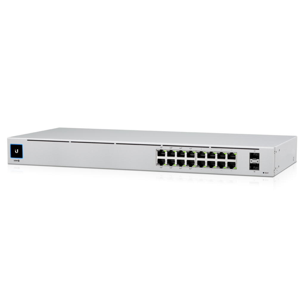 Ubiquiti USW-16-POE | 16-Port Gigabit Managed PoE+ Switch