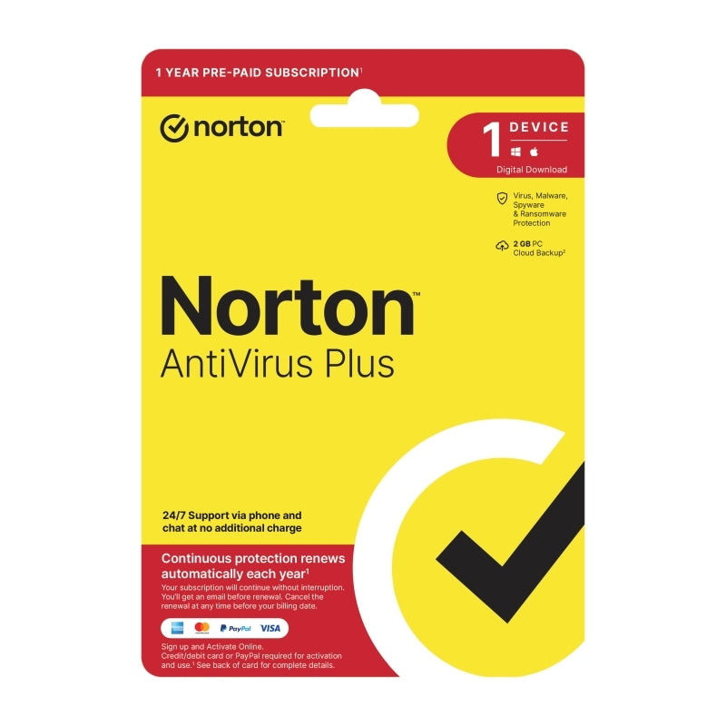 Norton AntiVirus Plus - 1 User 1 Device 1 Year Sub