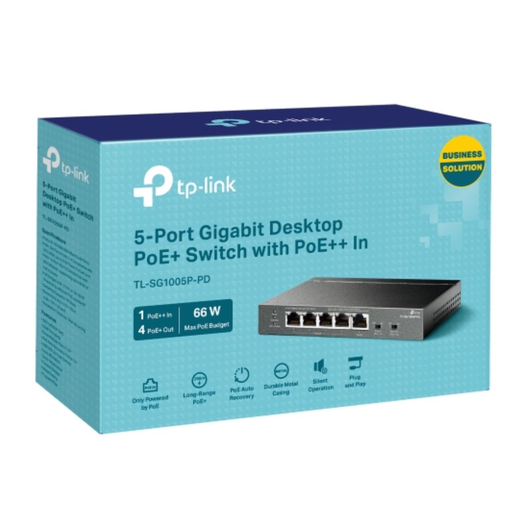 TP-Link TL-SG1005P-PD 5-Port Gigabit PoE+ Switch 