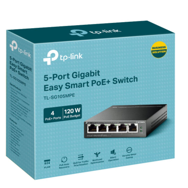 TP-Link TL-SG105MPE 5-Port Gigabit PoE+ Easy Smart Switch