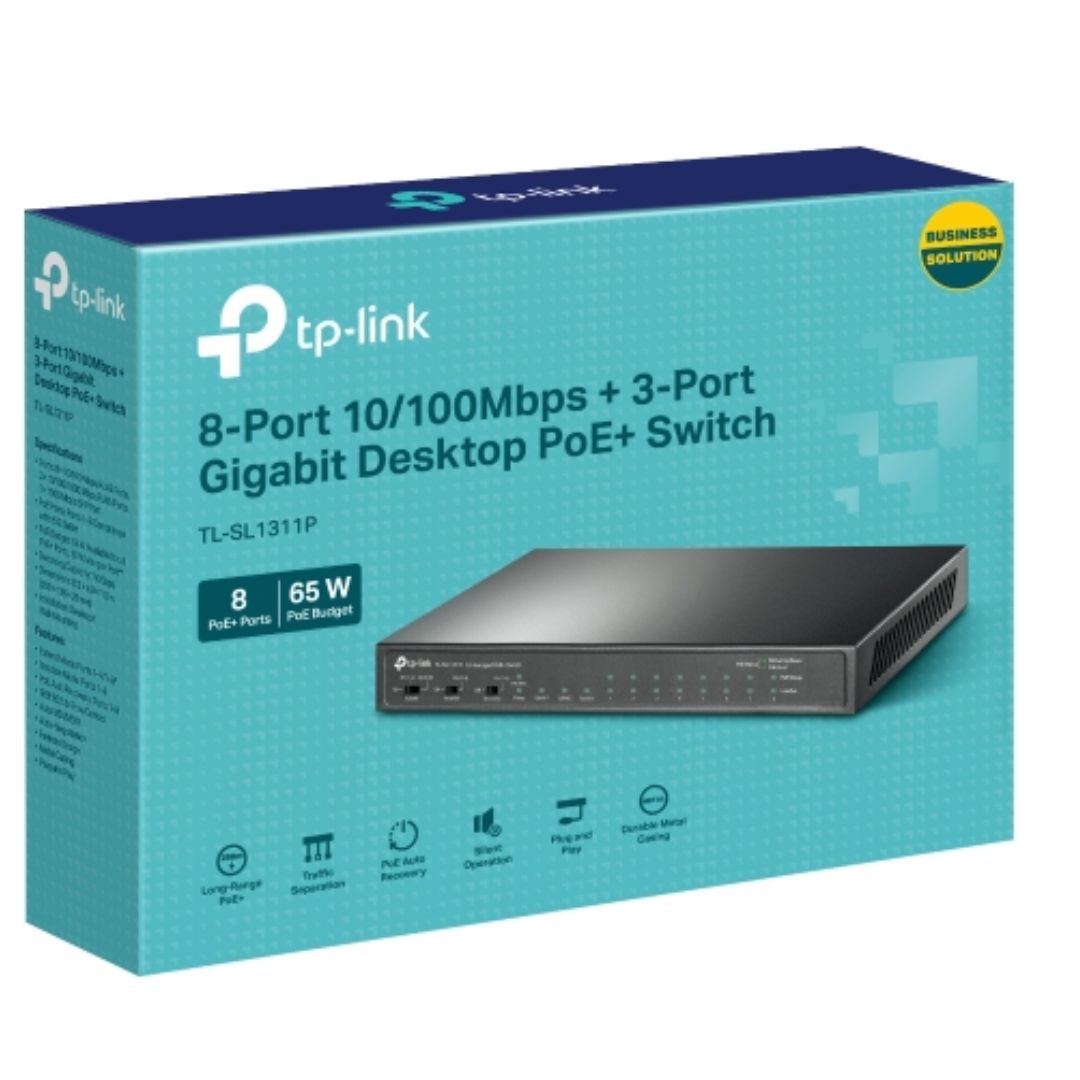 TP-Link TL-SL1311P | 8-Port PoE+ 
