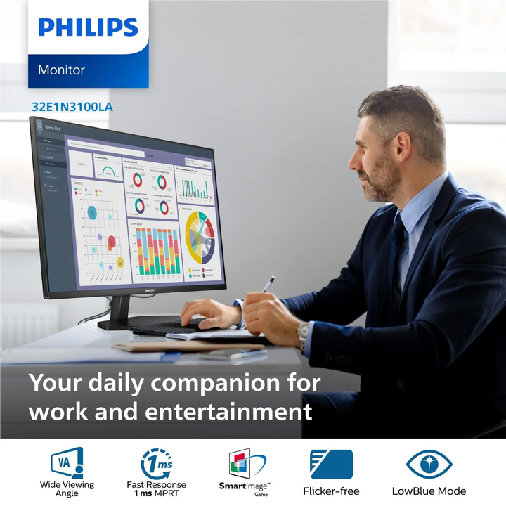 Philips HomePro 24E1N3300A 24" 75Hz Full HD USB-C IPS Freesync Monitor