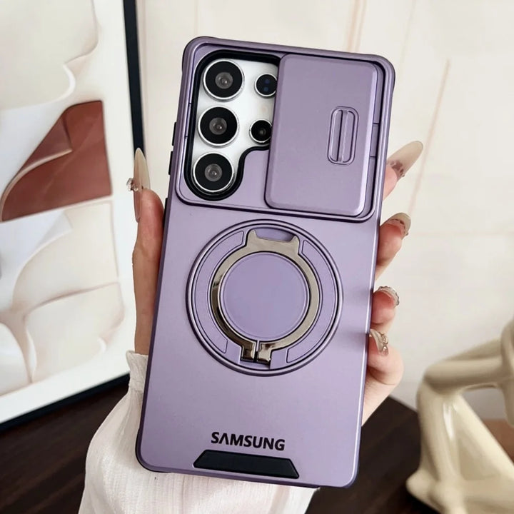 Samsung Galaxy Compatible Case with Sliding Camera Cover & Ring Stand