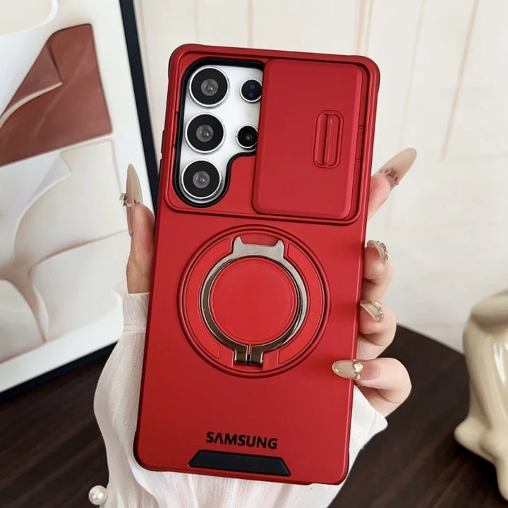 Samsung Galaxy Compatible Case with Sliding Camera Cover & Ring Stand