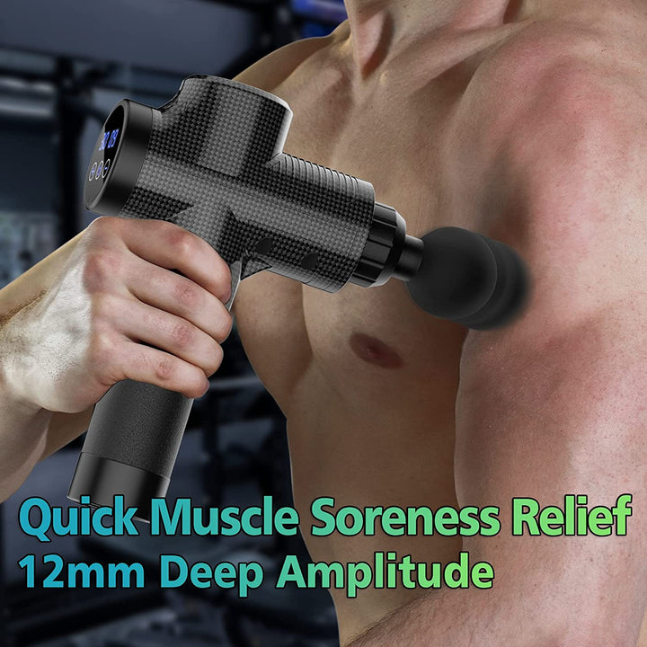 "RevivePro Deep Tissue Massage Gun: Portable Facial & Body Muscle Massager for Back, Neck, and Muscle Pain Relief"