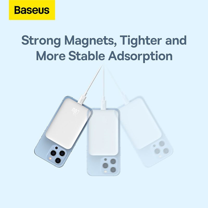 Baseus Magnetic Power Bank 20W 6000mAh Wireless External Battery